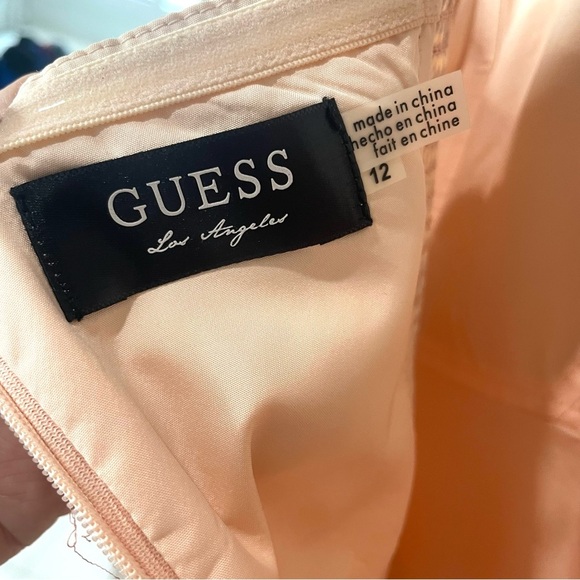 GUESS  Hi Low Chiffon Sweetheart Party Dress Pastels Demure SZ 12  EUC - Picture 5 of 11